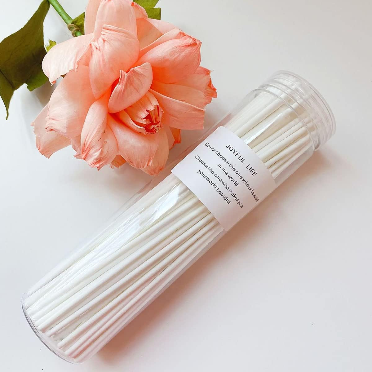 36PCS Rattan Reed Fragrance Refill Aroma Diffuser Sticks with Rattan Balls Decorations and Flower Reed Home Office DIY Home Fragrance Décor(Pink)