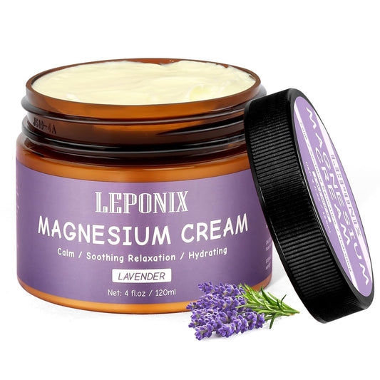 Magnesium Lotion for Sleep, Magnesium Butter- Sleep, Muscle Relaxation & Moisturizing, Topical Magnesium Body Butter Cream with Shea Butter, Coconut Oil, Lavender Oil