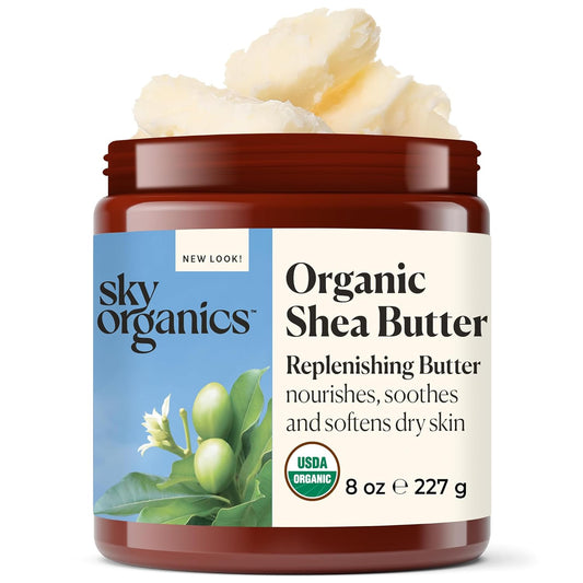 - Organic Shea Butter, 8 Oz - Nourishes, Soothes, and Softens Dry Skin - Raw & Undefined - Essential Fatty Acids & Antioxidants - Natural, Vegan & Cruelty Free - Skin Care & Self Care