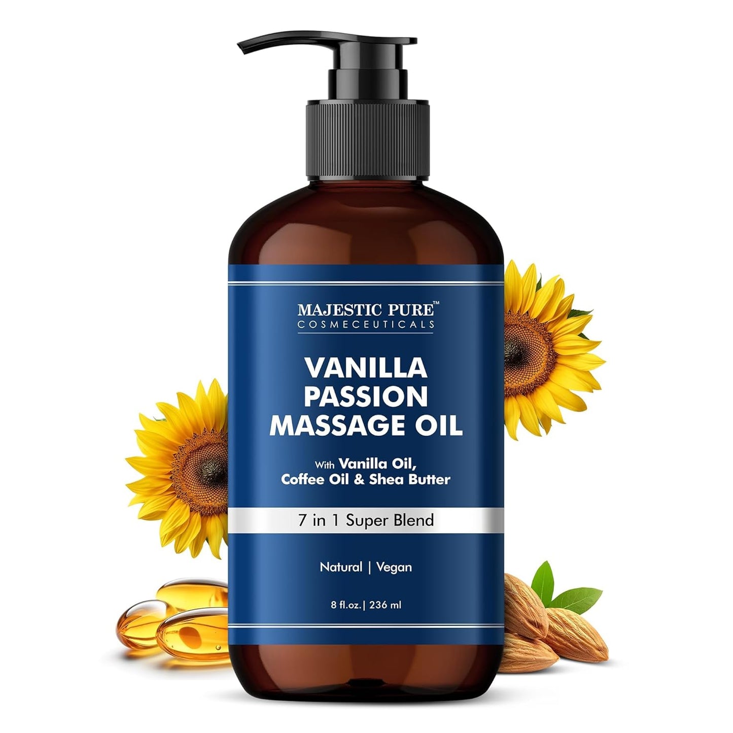 anti Cellulite Massage Oil - with Vegan Collagen & Stem Cells, Cellulite Cream for Skin Tightening and Cellulite Remover in Thighs and Butt - 8 Fl Oz