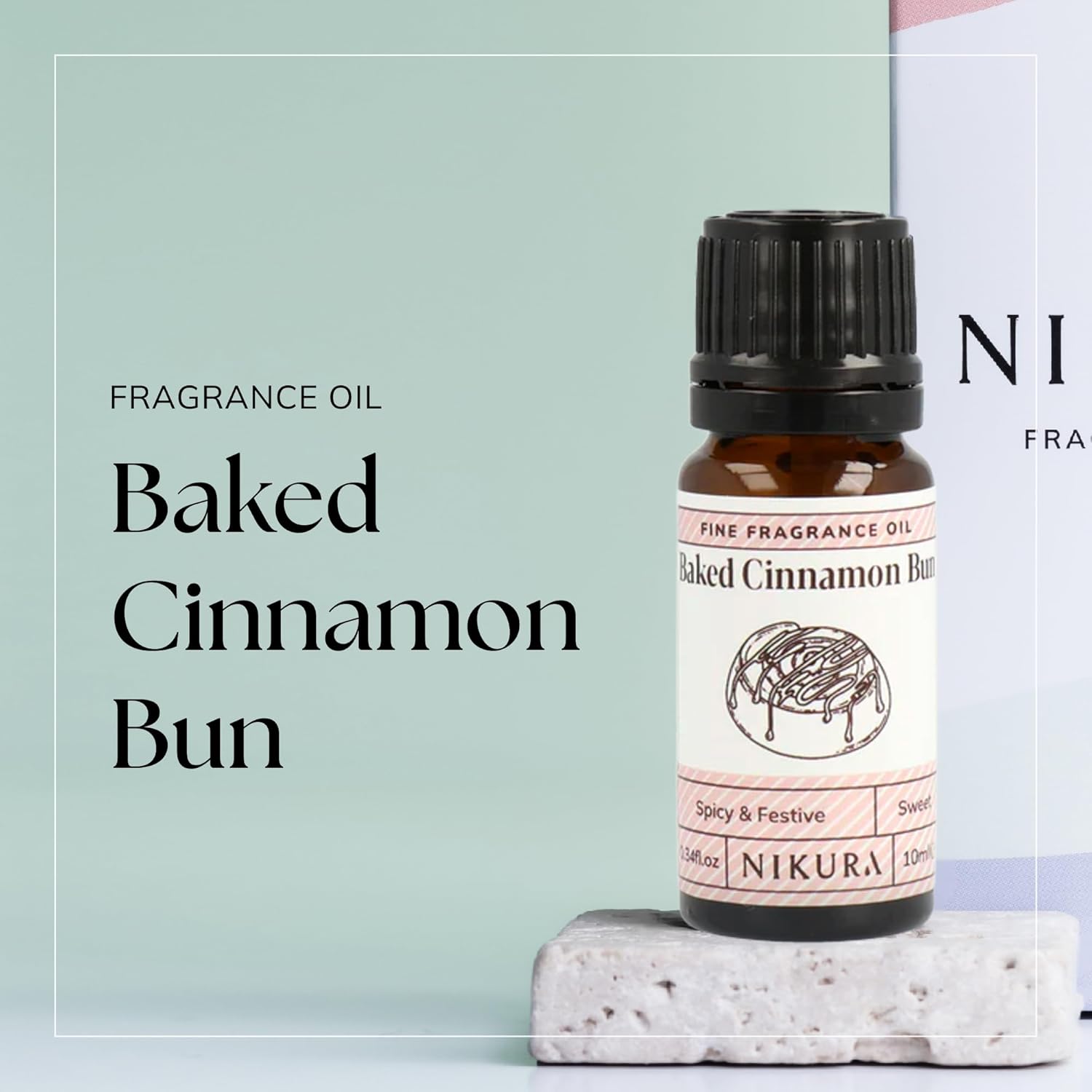 Baked Cinnamon Bun Fine Fragrance Oil - 10Ml | Perfect for Soap Making, Candle Making, Wax Melts, Diffuser, Burner | Great for Use in Bath Bombs, Perfume Scents | Vegan & UK Made