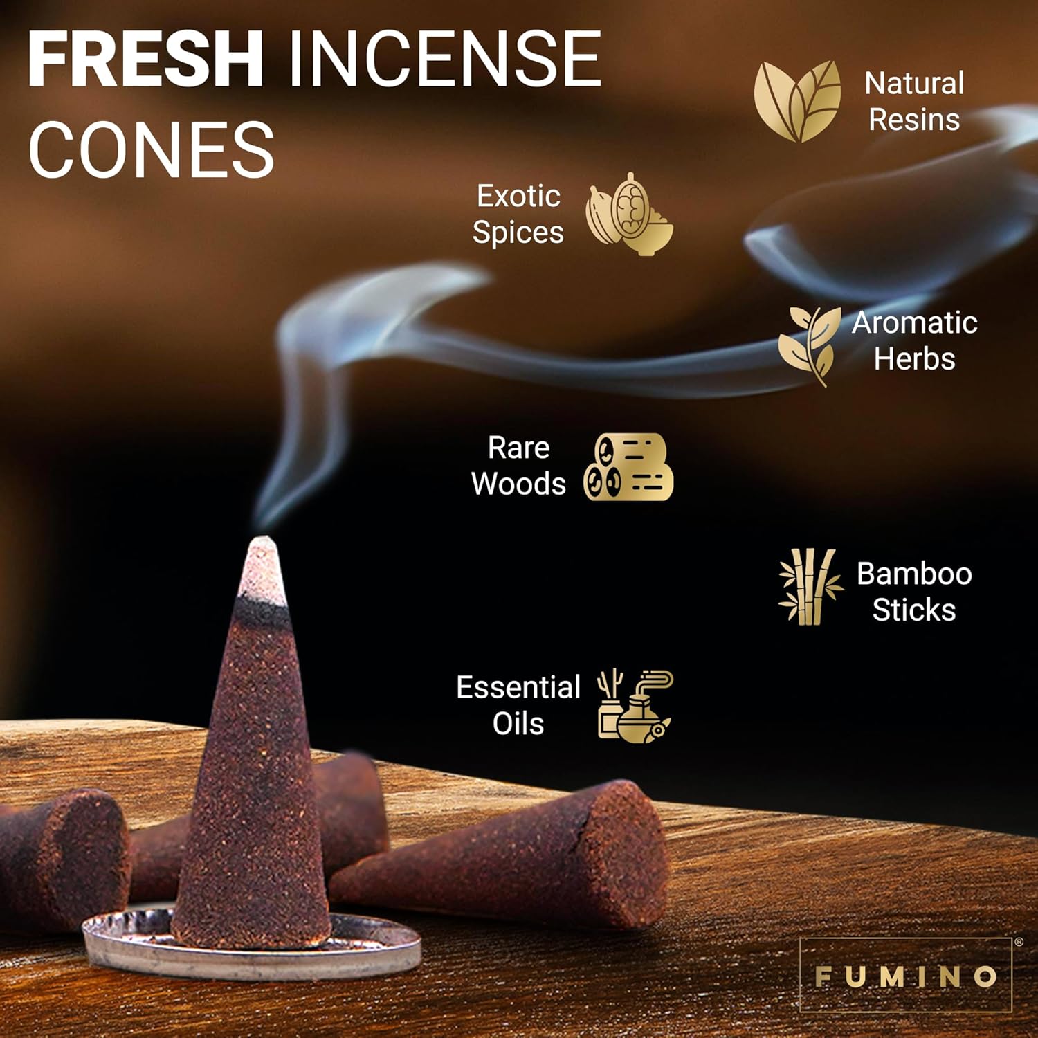 ® Autumn Breeze Fresh Incense Cones 20 per Box Masala Agarbatti Joss Scent Fragrance for Relaxation and Meditation, Home and House Decor