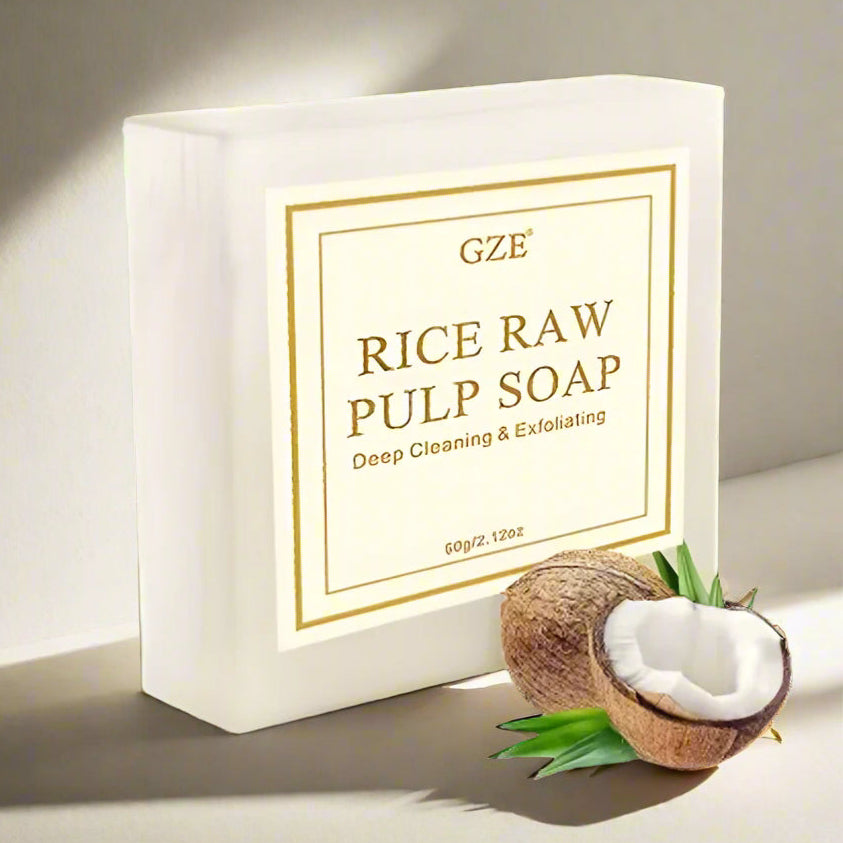 1Pc Thailand Original Milk Rice Soap, Essential Oil Soap, Bath Handmade Soap Oil-Control Face Cleanser Body Wash 60G/2.12Oz !