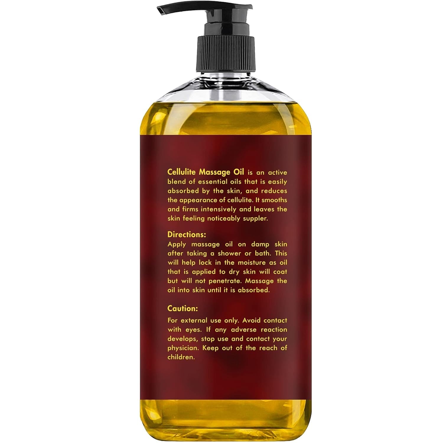 anti Cellulite Massage Oil - with Vegan Collagen & Stem Cells, Cellulite Cream for Skin Tightening and Cellulite Remover in Thighs and Butt - 8 Fl Oz