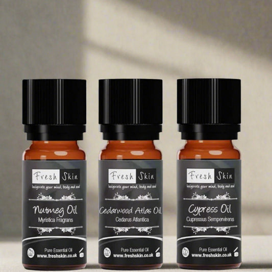 | 10Ml Essential Oil Collection - Smoky (Nutmeg, Cedarwood Atlas, Cypress)