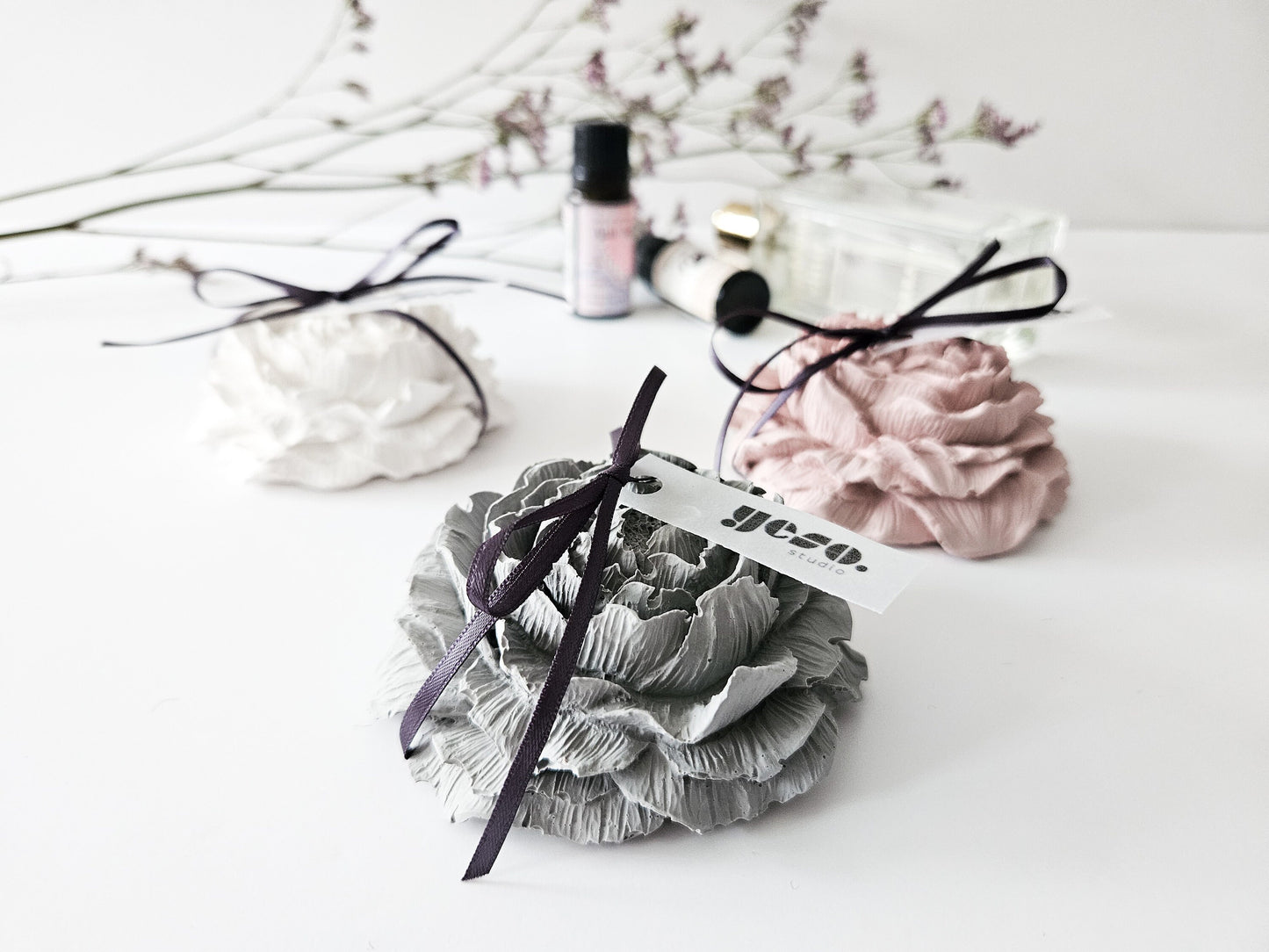 Peony Essential Oil Diffuser| Ecofriendly AROMA STONE Flower| Unique Birthday Gift UK| Handmade Home Decor| Aesthetic Pinterest Gift Idea