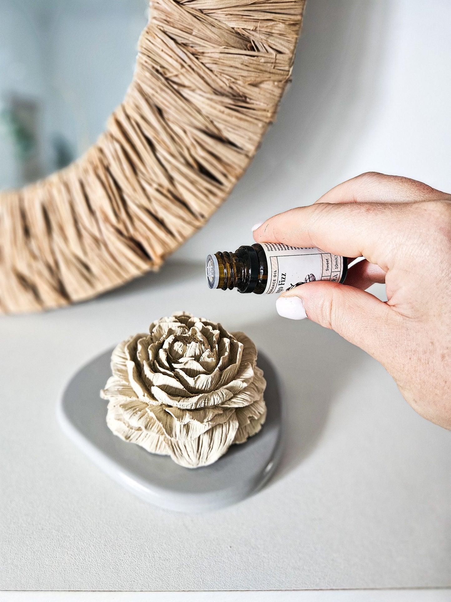 Peony Essential Oil Diffuser| Ecofriendly AROMA STONE Flower| Unique Birthday Gift UK| Handmade Home Decor| Aesthetic Pinterest Gift Idea